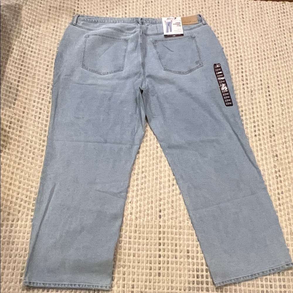 Seven7 Women's High Rise Fitted Waist Loose Fit 5 Pocket Straight Jean 22W - Picture 6 of 9